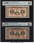 Greece Bank of Greece 50 Drachmai 1927 (ND 1928) Pick 97 Two Examples PMG About Uncirculated 55; Choice Very Fine 35. 

HID09801242017

© 2022 Heritag...