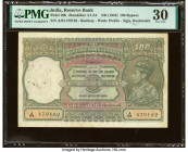 India Reserve Bank of India 100 Rupees ND (1943) Pick 20b Jhun4.7.2A PMG Very Fine 30. Spindle holes, stamp ink and annotations are noted. 

HID098012...
