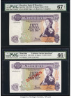 Mauritius Bank of Mauritius 50 Rupees ND (1967); (1978) Pick 33c; 33CS1 Issued/Collectors Series Specimen PMG Superb Gem Unc 67 EPQ; Gem Uncirculated ...