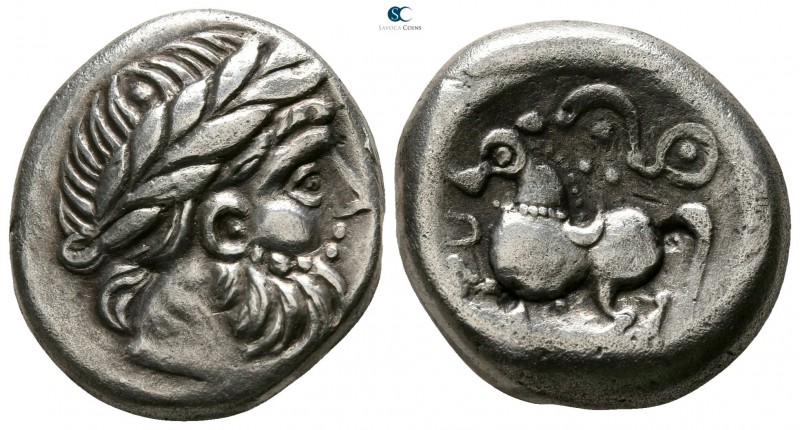 Eastern Europe. Imitation of Philip II of Macedon circa 200-0 BC. "Dachreiter" t...