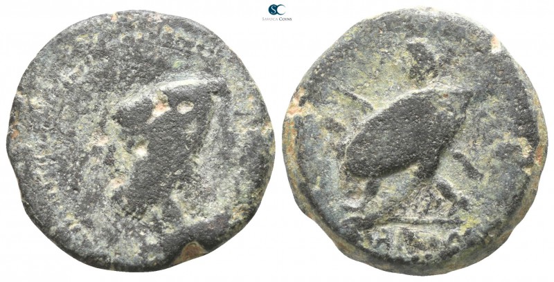 Umbria. Ariminum circa 268-225 BC. 
Obol Æ

18mm., 5,95g.

Draped bust of V...