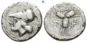 Apulia. Arpi circa 215-212 BC. Triobol AR
