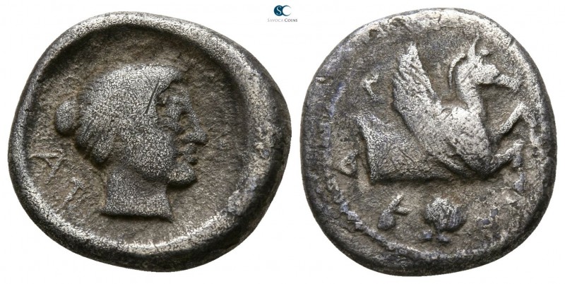 Calabria. Tarentum circa 470-450 BC. 
Half Nomos - Drachm AR

14mm., 3,52g.
...