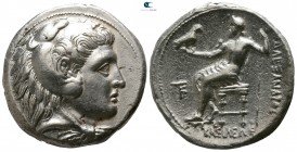 Kings of Macedon. Kition. Time of Alexander III - Philip III 325-320 BC. Struck under Pumiathon. Tetradrachm AR