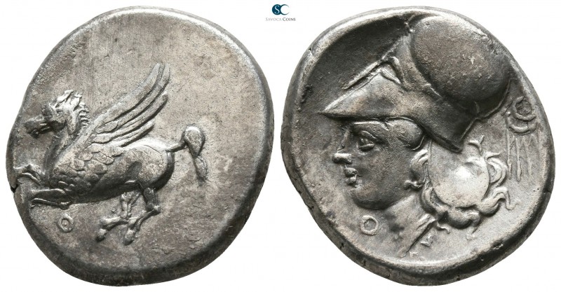 Akarnania. Thyrrheion circa 300 BC. 
Stater AR

21mm., 8,39g.

Pegasos flyi...