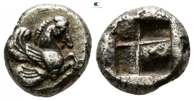 Asia Minor. Uncertain mint or Lampsakos circa 520-500 BC. 
Pale EL Hekte or AR ...
