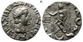 Baktria. Greco-Baktrian Kingdom. Hermaios Soter 105-90 BC. Posthumous issue struck by Indo-Skythians near Kabul. Drachm AR