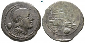 Anonymous circa 215-212 BC. Rome. Uncia Æ. Post Semi-Libral standard
