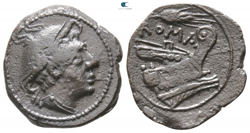 Anonymous circa 214 BC. Mint in Sicily
Semuncia Æ

16mm., 3,58g.

Head of M...