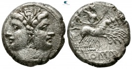 Anonymous circa 211-208 BC. Rome. Quadrigatus AR