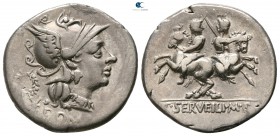 C. Servilius M.f. 136 BC. Rome. Denarius AR