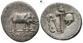 Julius Caesar 49-48 BC. Rome. Denarius AR