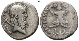 Sextus Pompey Magnus 43-36 BC. Sicily. Denarius AR