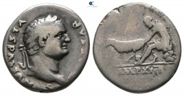 Titus, as Caesar AD 76-78. Struck AD 77/8. Rome. Denarius AR