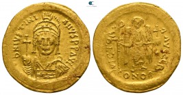 Justinian I. AD 527-565. Constantinople. Solidus AV
