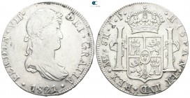 Spain. Lima. Ferdinand VII AD 1808-1833. 8 Reales 1821