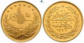 Turkey. Constantinople. Mohammed V AD 1908-1918. 250 Piaster AV