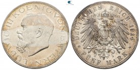 Germany. Munich. Ludwig III AD 1914-1918. 5 Mark 1914