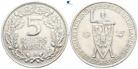 Germany . Berlin.  AD 1919-1933. Weimarer Republik1000th anniversary of the Rhineland. 5 Reichsmark 1925 A