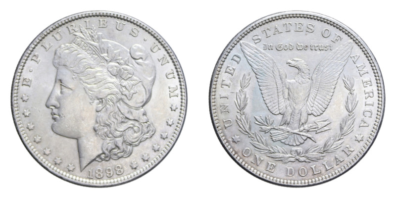 AMERICA DOLLARO 1898 MORGAN AG. 26,79 GR. qSPL/SPL+