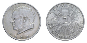 AUSTRIA 2 SCHILLING 1928 AG. 11,94 GR. qSPL