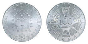 AUSTRIA 100 SCHILLING 1976 AG. 24,34 GR. qFDC (SEGNETTI)
