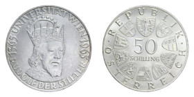 AUSTRIA 50 SCHILLING 1965 AG. 20,05 GR. FDC (SEGNETTI)