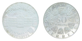 AUSTRIA 50 SCHILLING 1972 AG. 19,99 GR. PROOF (PATINATA)