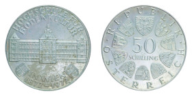 AUSTRIA 50 SCHILLING 1972 AG. 20,04 GR. PROOF (PATINATA)