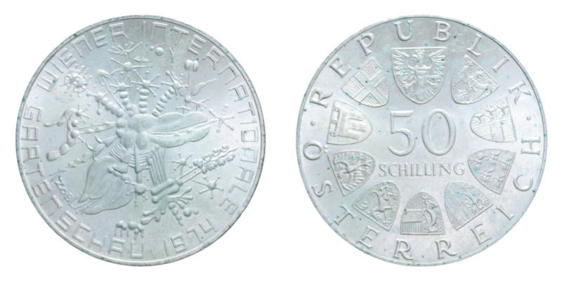 AUSTRIA 50 SCHILLING 1974 AG. 19,85 GR. FDC