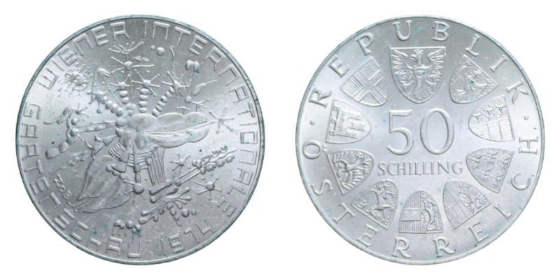 AUSTRIA 50 SCHILLING 1974 AG. 19,94 GR. FDC