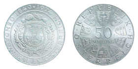 AUSTRIA 50 SCHILLING 1974 AG. 20,04 GR. FDC (PATINATA)