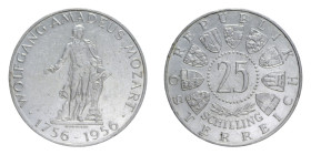 AUSTRIA 25 SCHILLING 1956 AG. 12,95 GR. BB+ (SEGNI)
