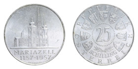 AUSTRIA 25 SCHILLING 1957 AG. 12,84 GR. qFDC (SEGNETTI)