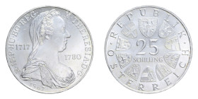 AUSTRIA 25 SCHILLING 1967 AG. 13,01 GR. qFDC (SEGNETTI)