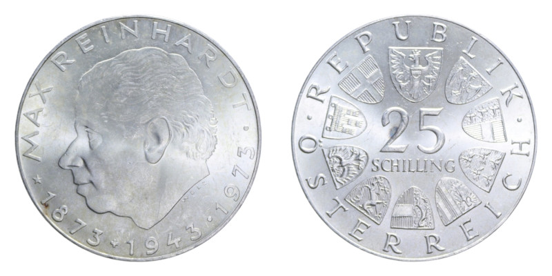 AUSTRIA 25 SCHILLING 1973 AG. 13,11 GR. qFDC/FDC (SEGNETTI)