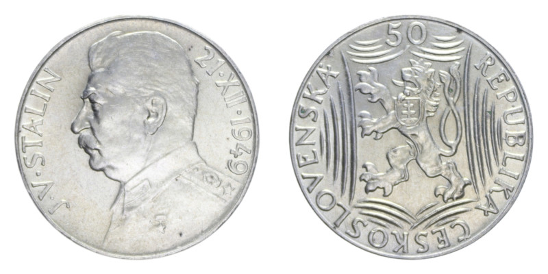 CECOSLOVACCHIA 50 KORUN 1949 AG. 10,07 GR. FDC (SEGNETTI)