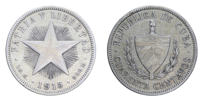 CUBA 50 CENT. 1915 AG. 9,86 GR. BB