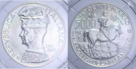 5000 LIRE 1995 PISANELLO AG. 18 GR. IN COFANETTO FDC