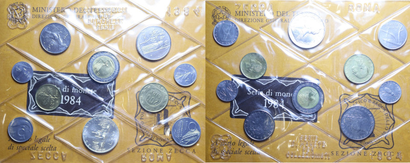SERIE IN LIRE 1984 CON AG. IN BLISTER FDC