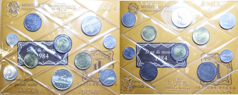 SERIE IN LIRE 1984 CON AG. IN BLISTER FDC