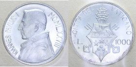 GIOVANNI PAOLO I 1000 LIRE 1978 AG. 14,6 GR. IN FOLDER FDC
