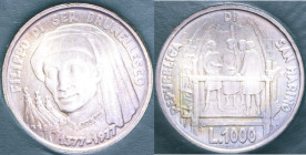1000 LIRE 1977 AG. 14,6 GR. IN FOLDER FDC