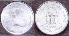 1000 LIRE 1979 AG. 14,6 GR. IN FOLDER FDC