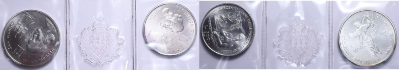 1000 + 500 LIRE 1983 DITTICO AG. 14,6+11 GR. IN COFANETTO FDC