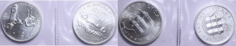 1000 + 500 LIRE 1989 DITTICO AG. 14,6+11 GR. IN COFANETTO FDC