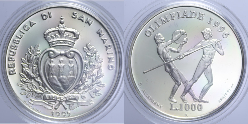 1000 LIRE 1995 AG. 14,6 GR. IN COFANETTO PROOF