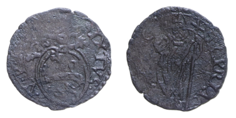 ANCONA SISTO V (1585-1590) QUATTRINO MI. 0,54 GR. MIR. 1346 C MB+