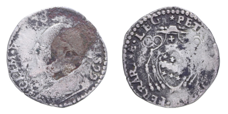 FERRARA CLEMENTE VIII (1592-1605) QUATTRINO 1599 CU. 2,45 GR. MIR. 1513 C ARGENT...