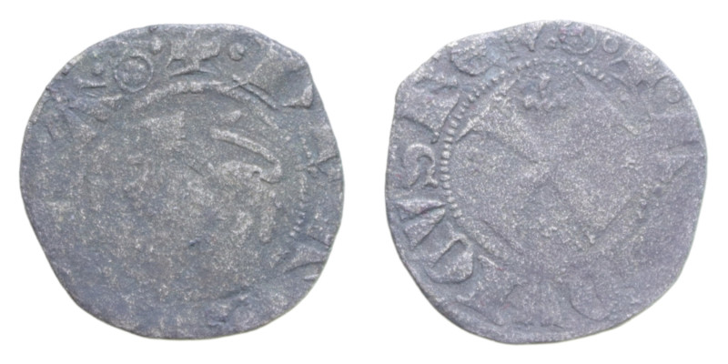 L'AQUILA LUIGI I D'ANGIO' (1382-1384) QUATTRINO MI. 1,21 GR. CNI 29. RRR MB-BB